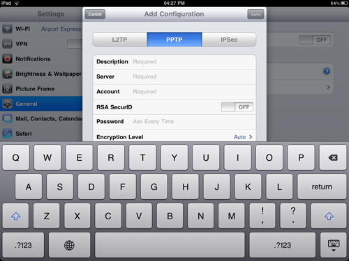 ipad pptp vpn