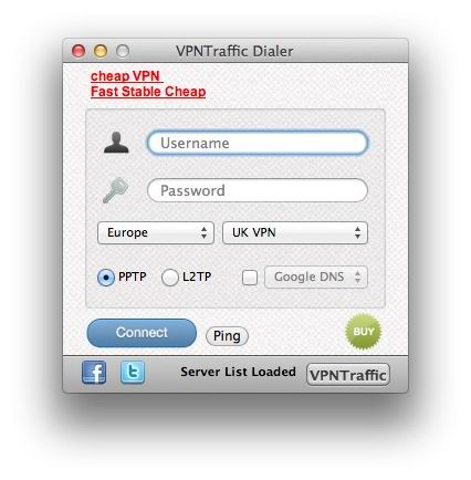 VpnTraffic VPN client for Mac V1.0